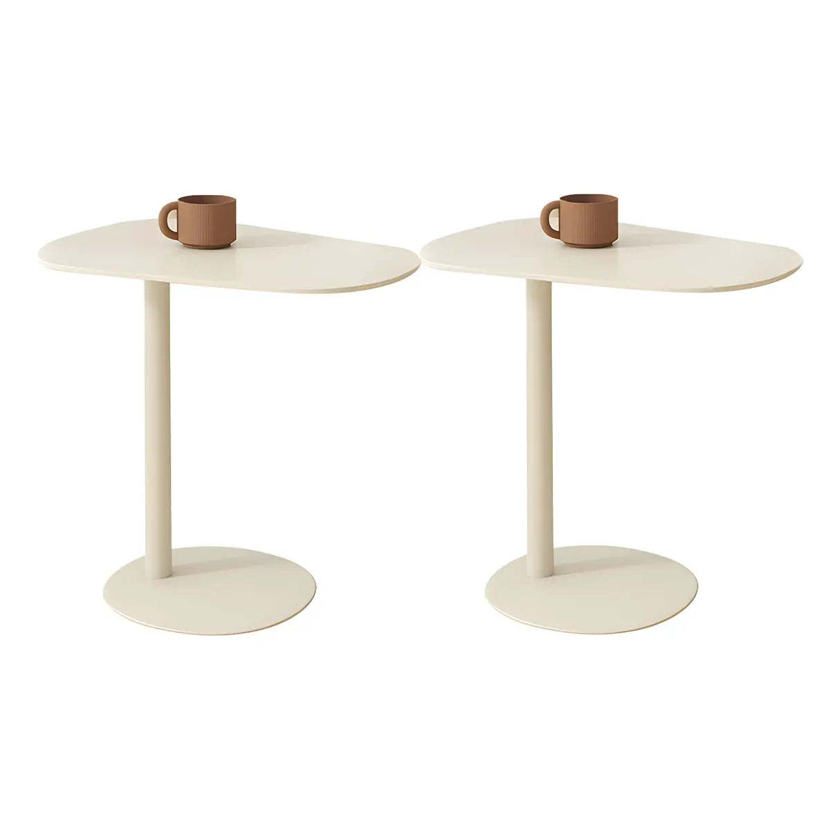 Oval Metal C-Shaped End Table