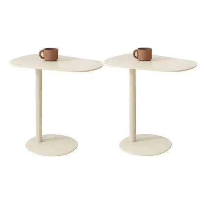 Oval Metal C-Shaped End Table