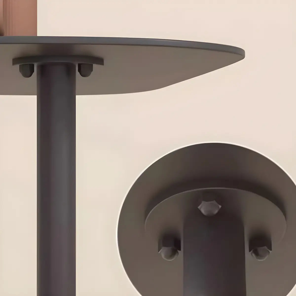 Oval Metal C-Shaped End Table