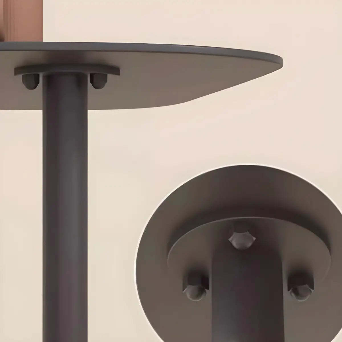Oval Metal C-Shaped End Table