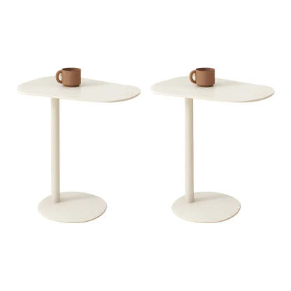 Oval Metal C-Shaped End Table