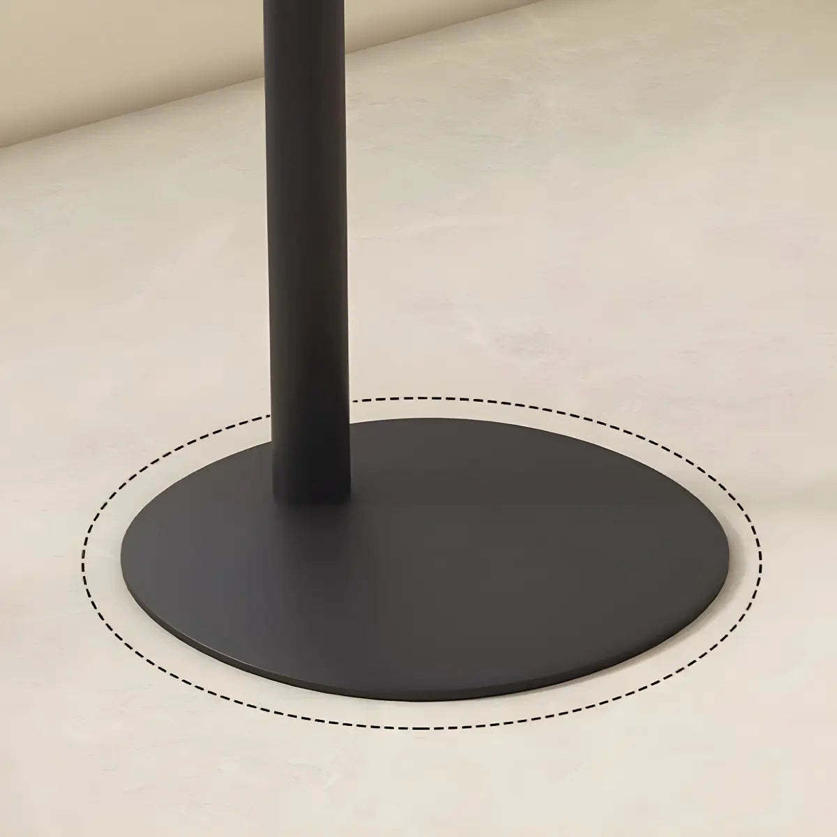 Oval Metal C-Shaped End Table