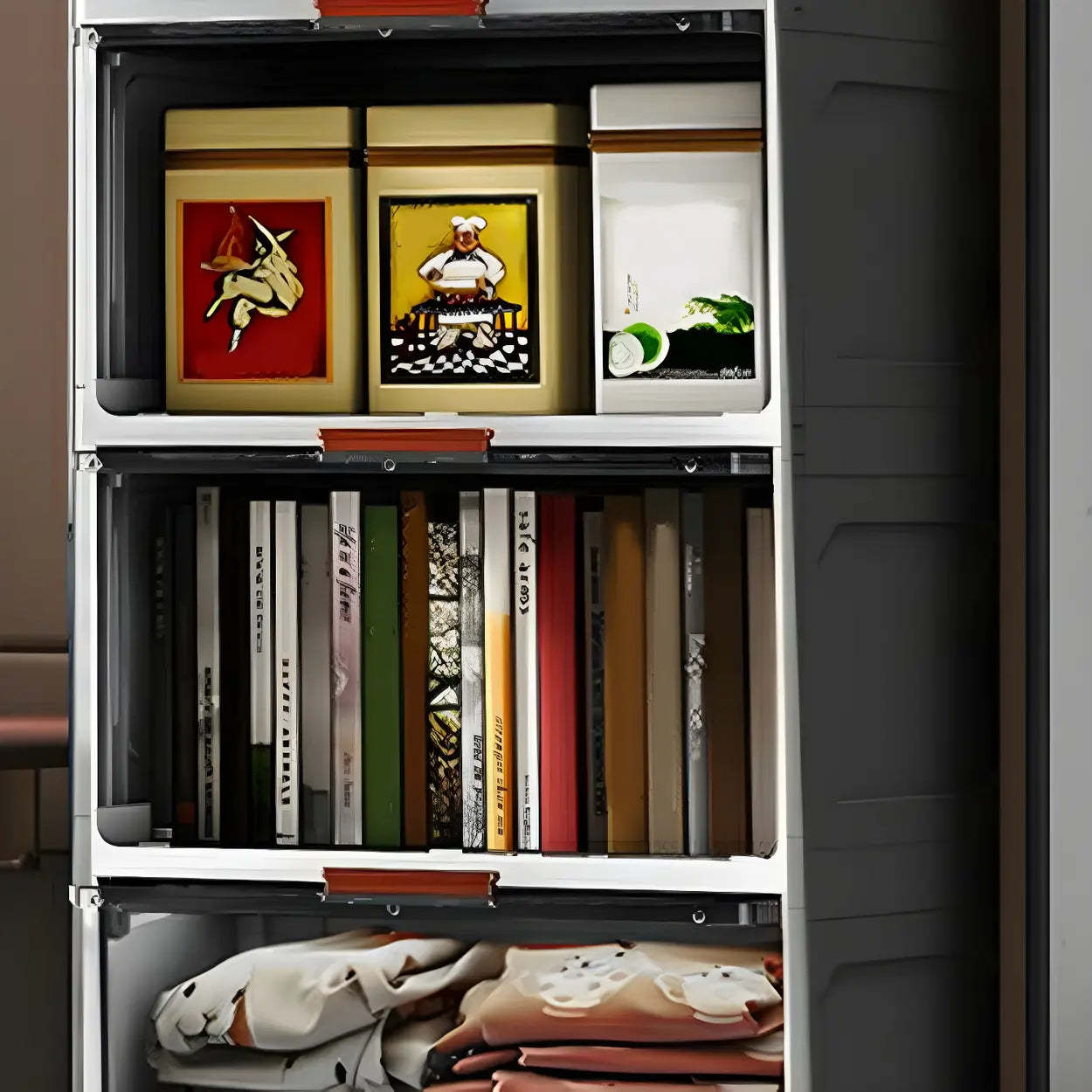 Gray Acrylic Vertical Lingerie Organizer Chest