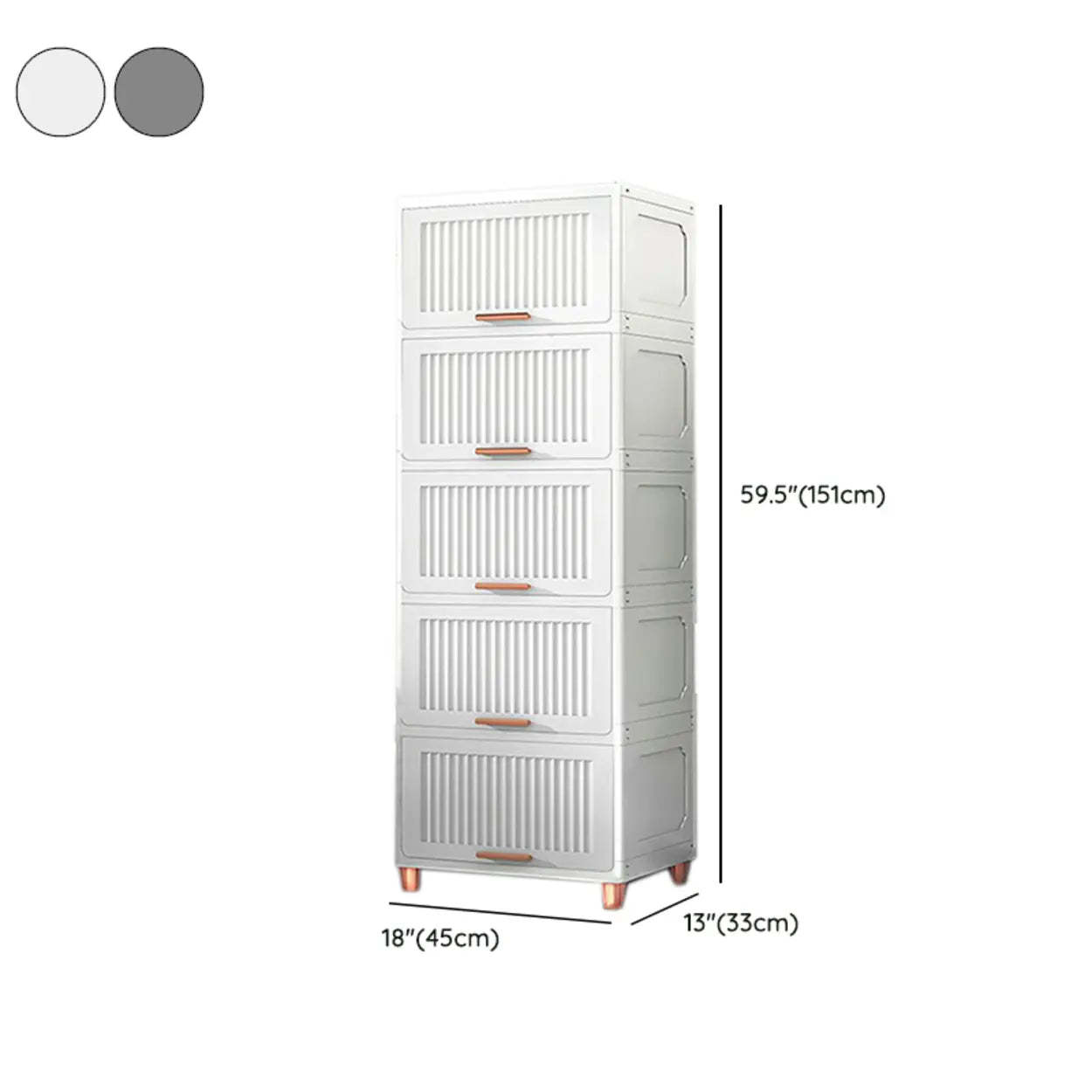 Gray Acrylic Vertical Lingerie Organizer Chest