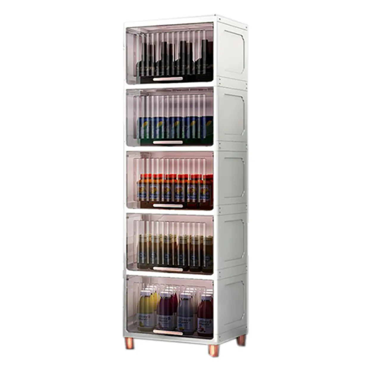 Gray Acrylic Vertical Lingerie Organizer Chest — Tan