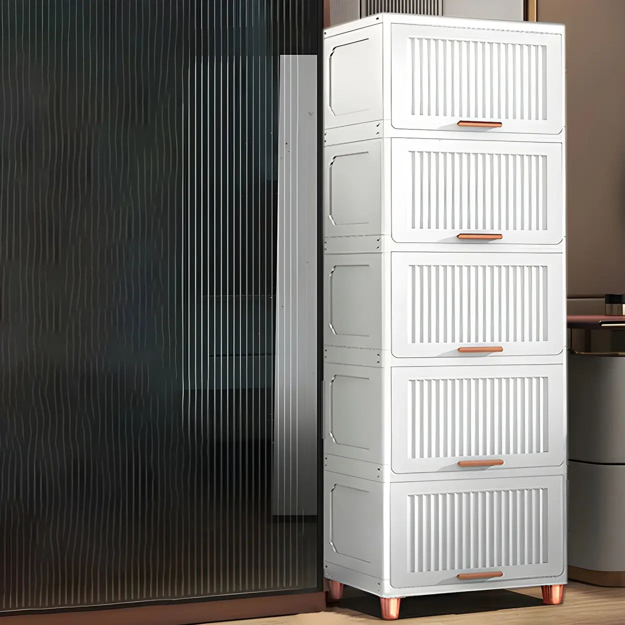 Gray Acrylic Vertical Lingerie Organizer Chest