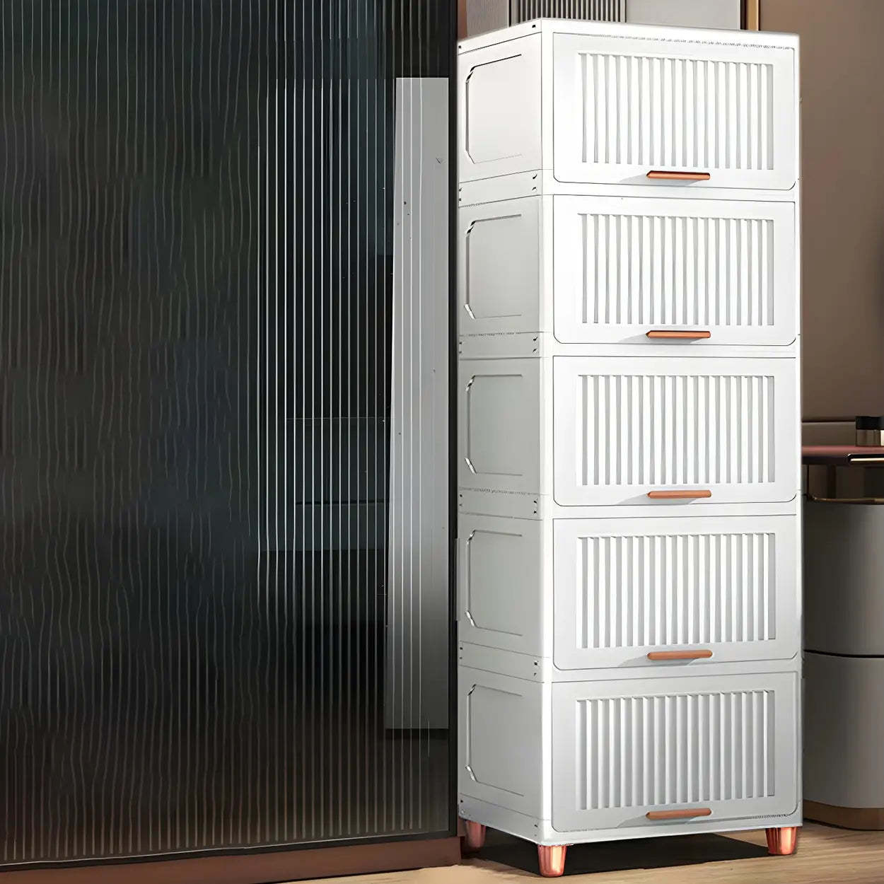 Gray Acrylic Vertical Lingerie Organizer Chest