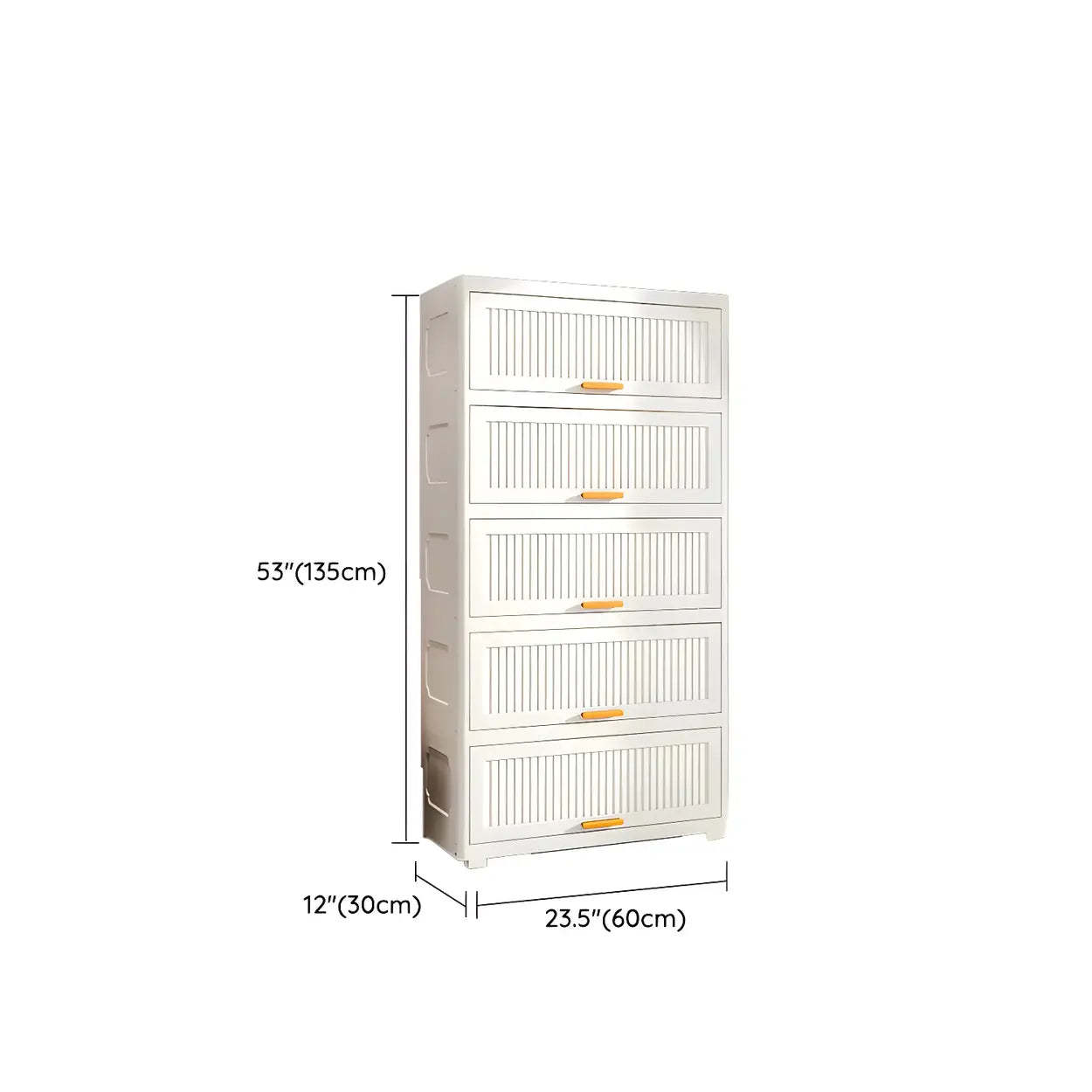 White Acrylic Tall Vertical Lingerie Chest