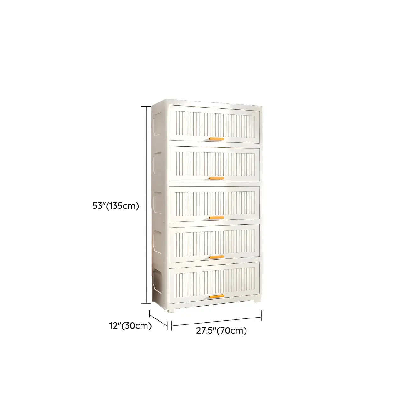 White Acrylic Tall Vertical Lingerie Chest