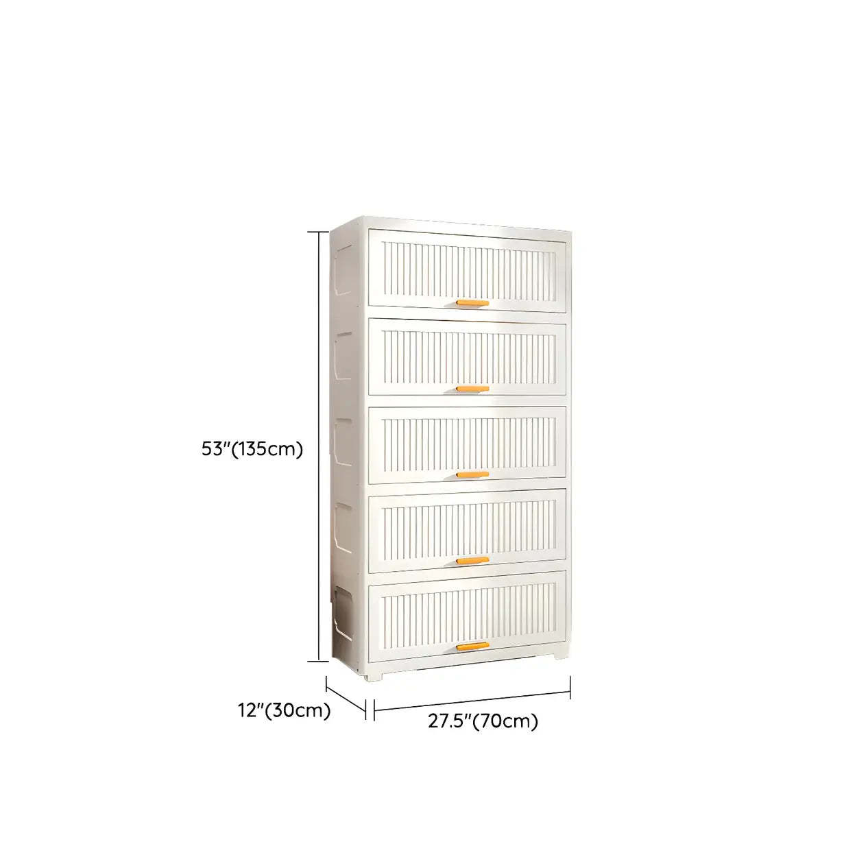 White Acrylic Tall Vertical Lingerie Chest
