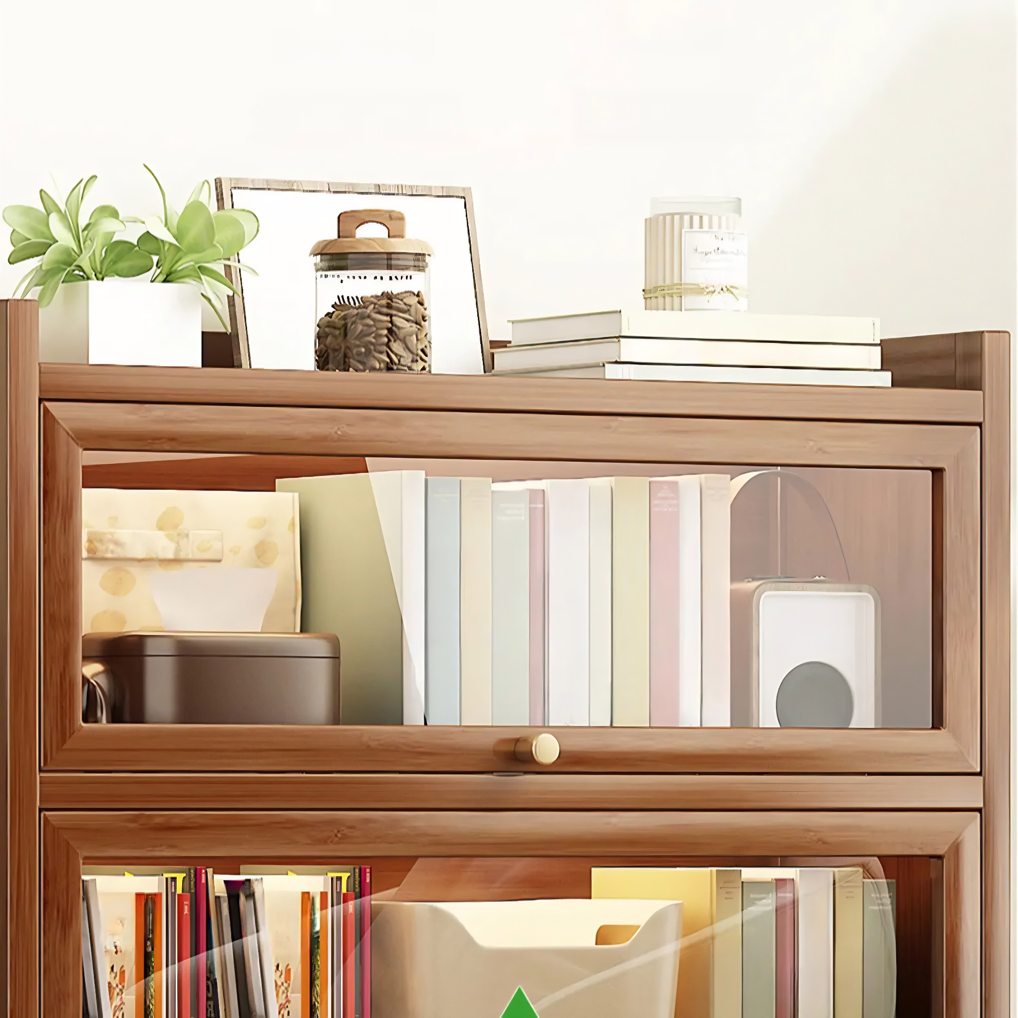 Vertical Closed-Back Cabinet Bookcase