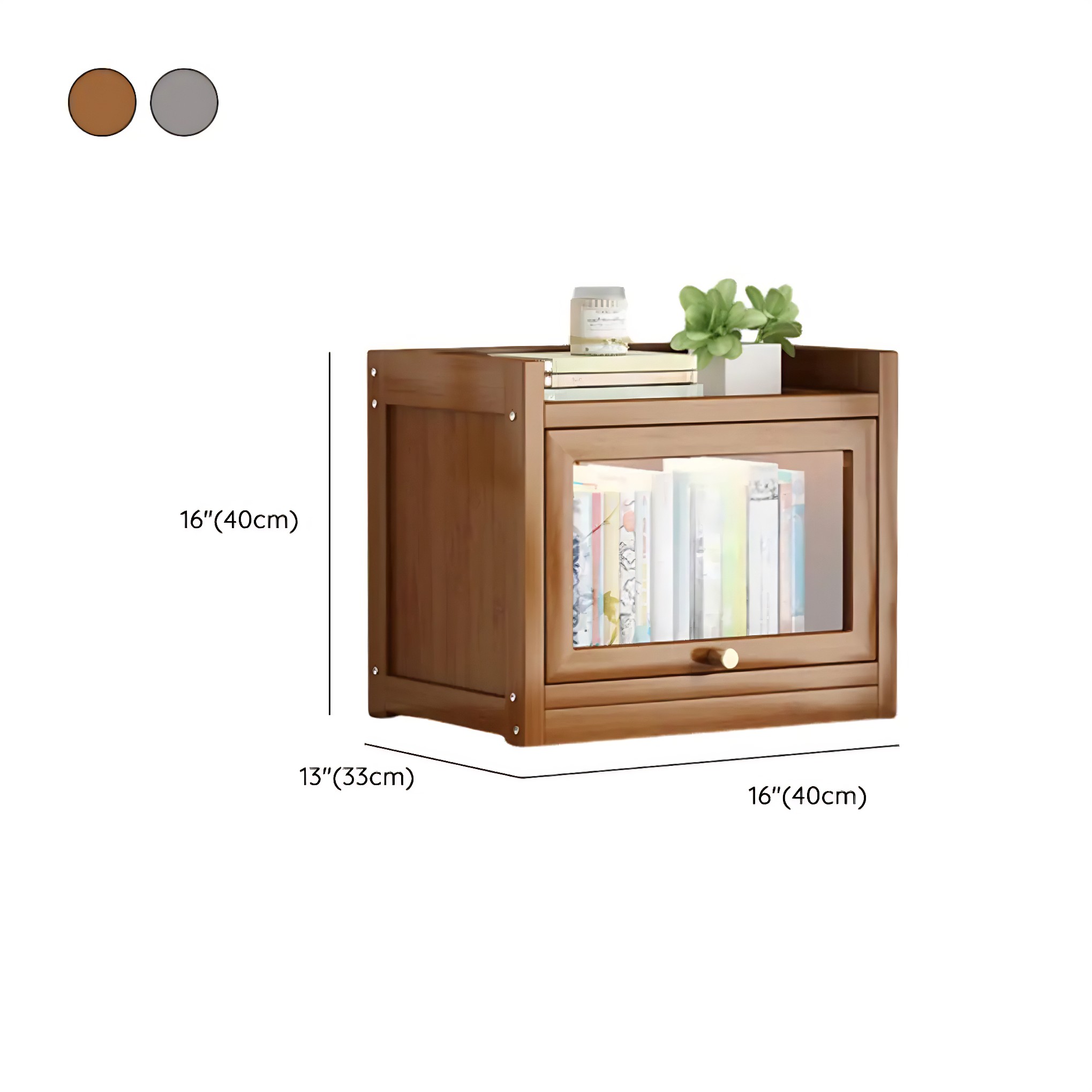 Vertical Closed-Back Cabinet Bookcase