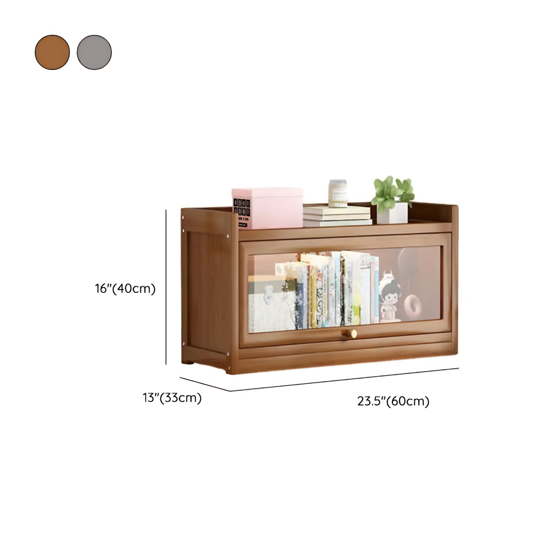 Vertical Closed-Back Cabinet Bookcase