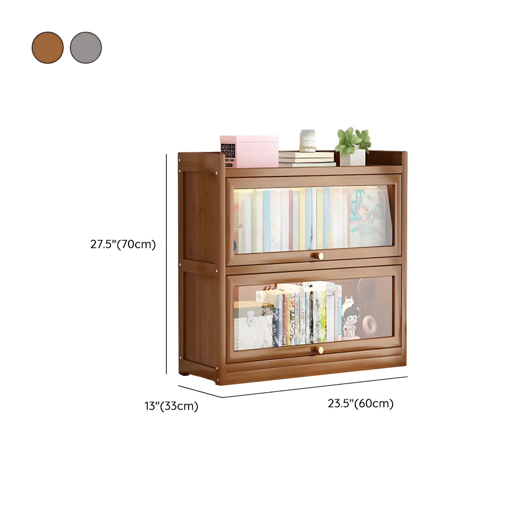 Vertical Closed-Back Cabinet Bookcase