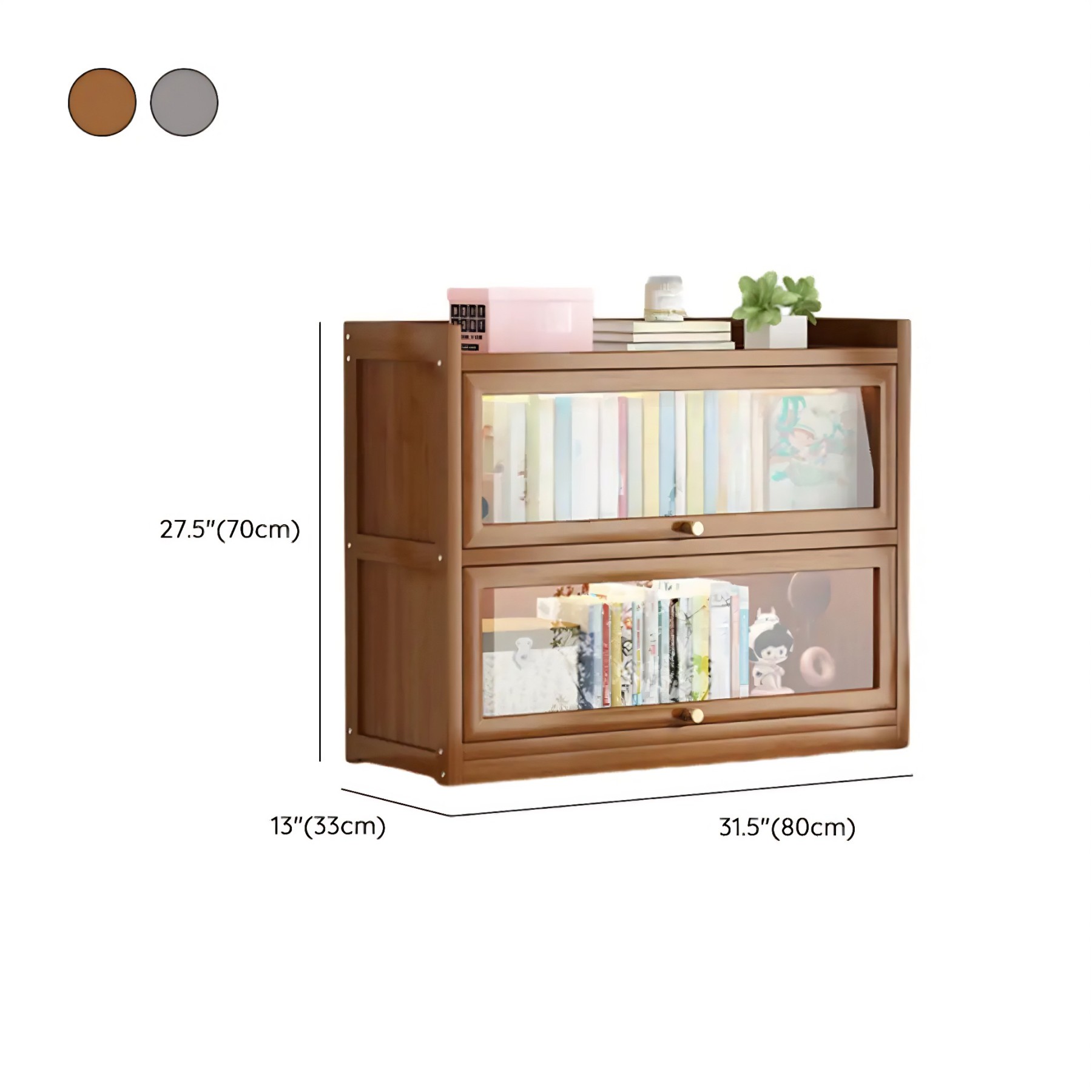 Vertical Closed-Back Cabinet Bookcase