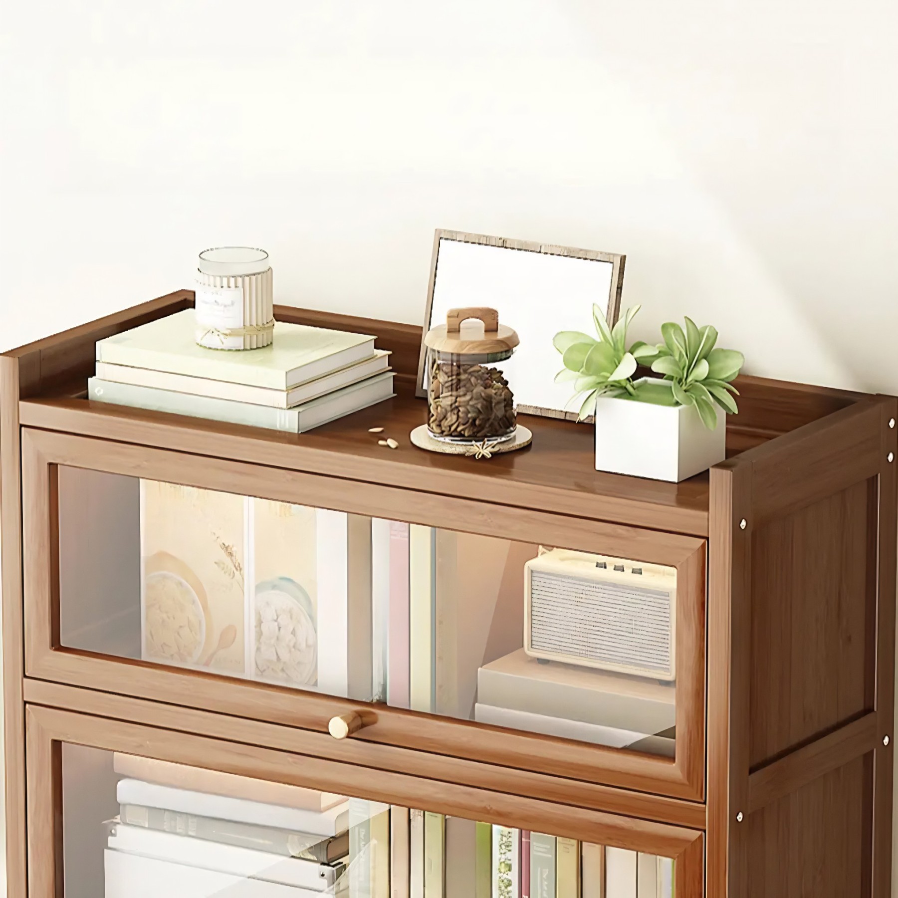 Vertical Closed-Back Cabinet Bookcase