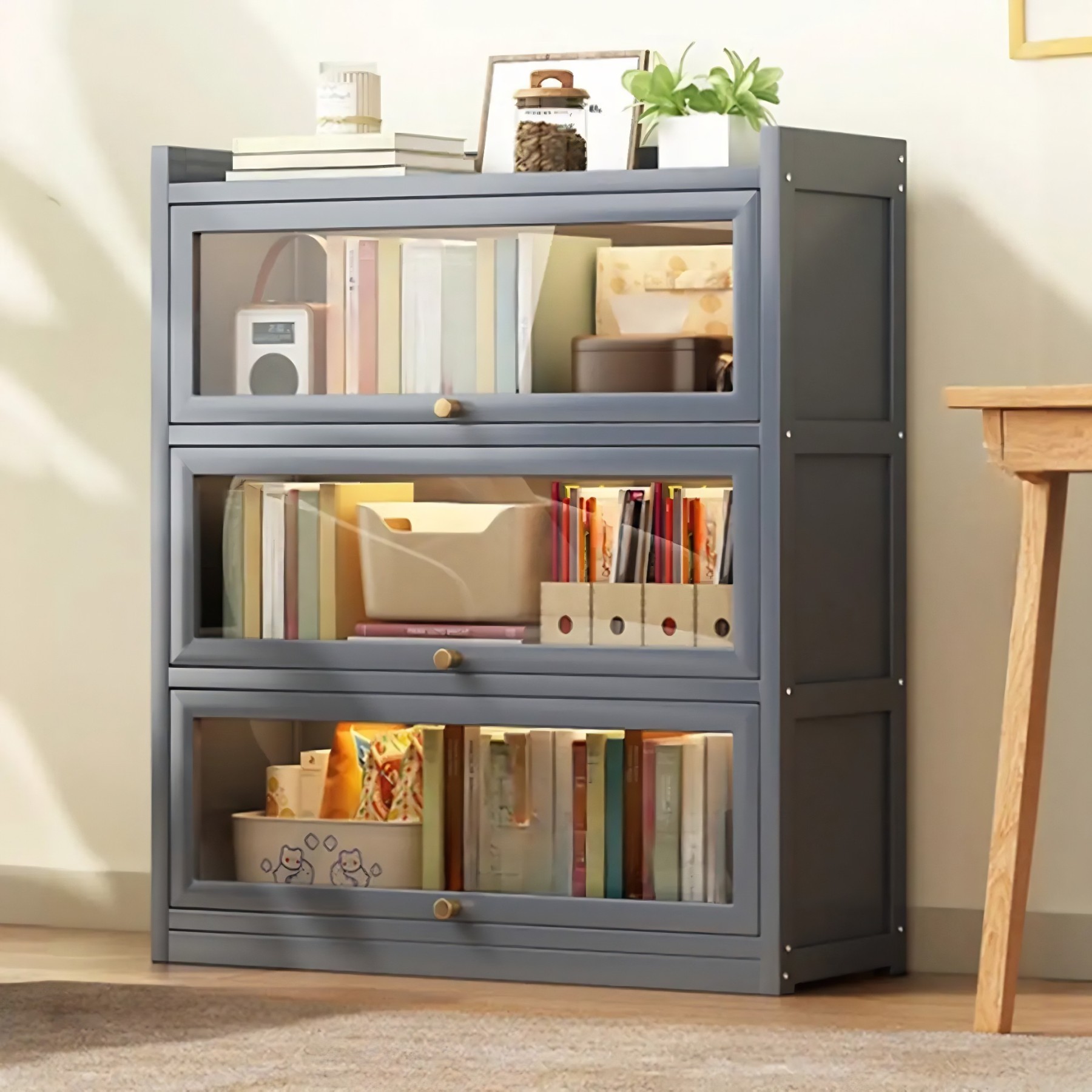 Vertical Closed-Back Cabinet Bookcase