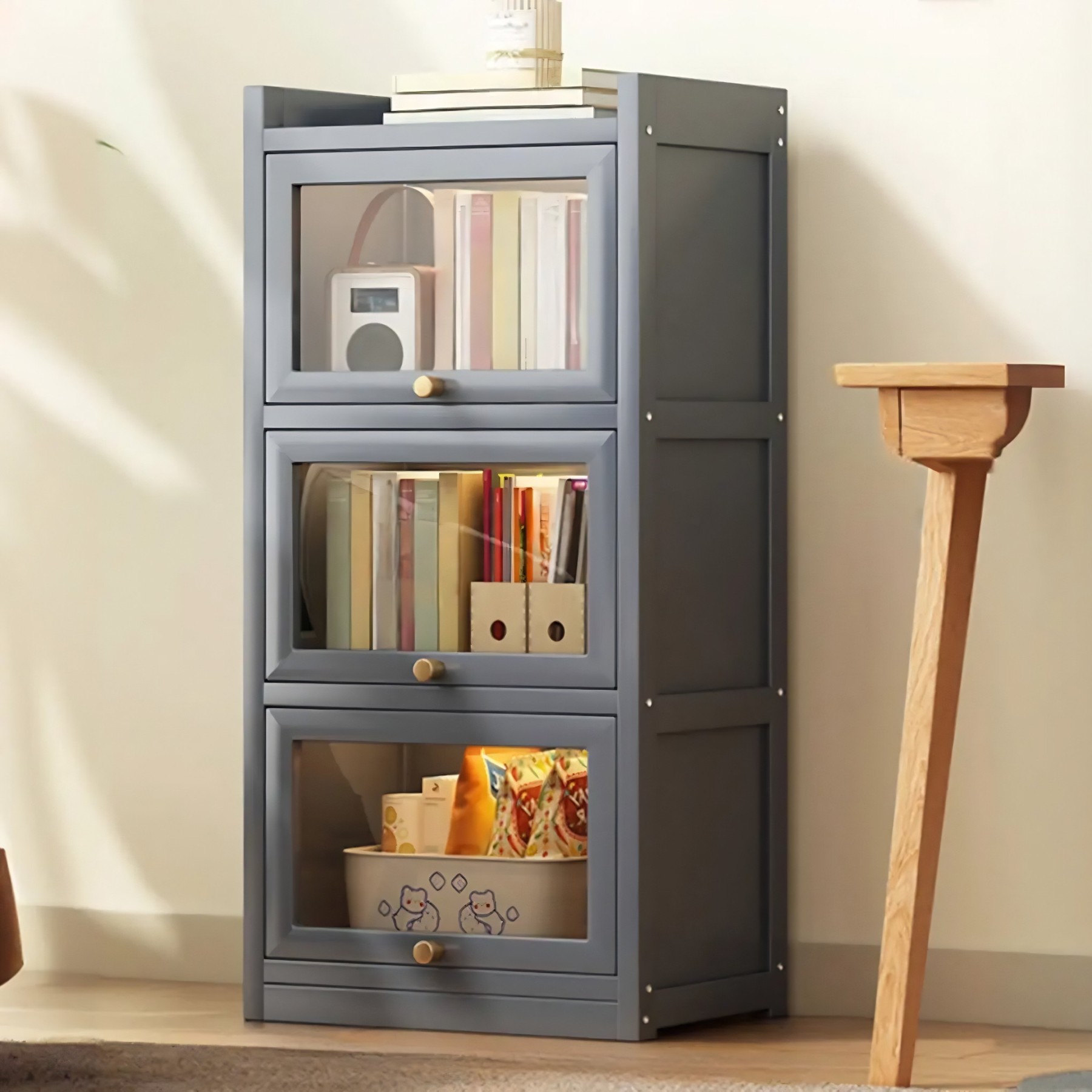 Vertical Closed-Back Cabinet Bookcase
