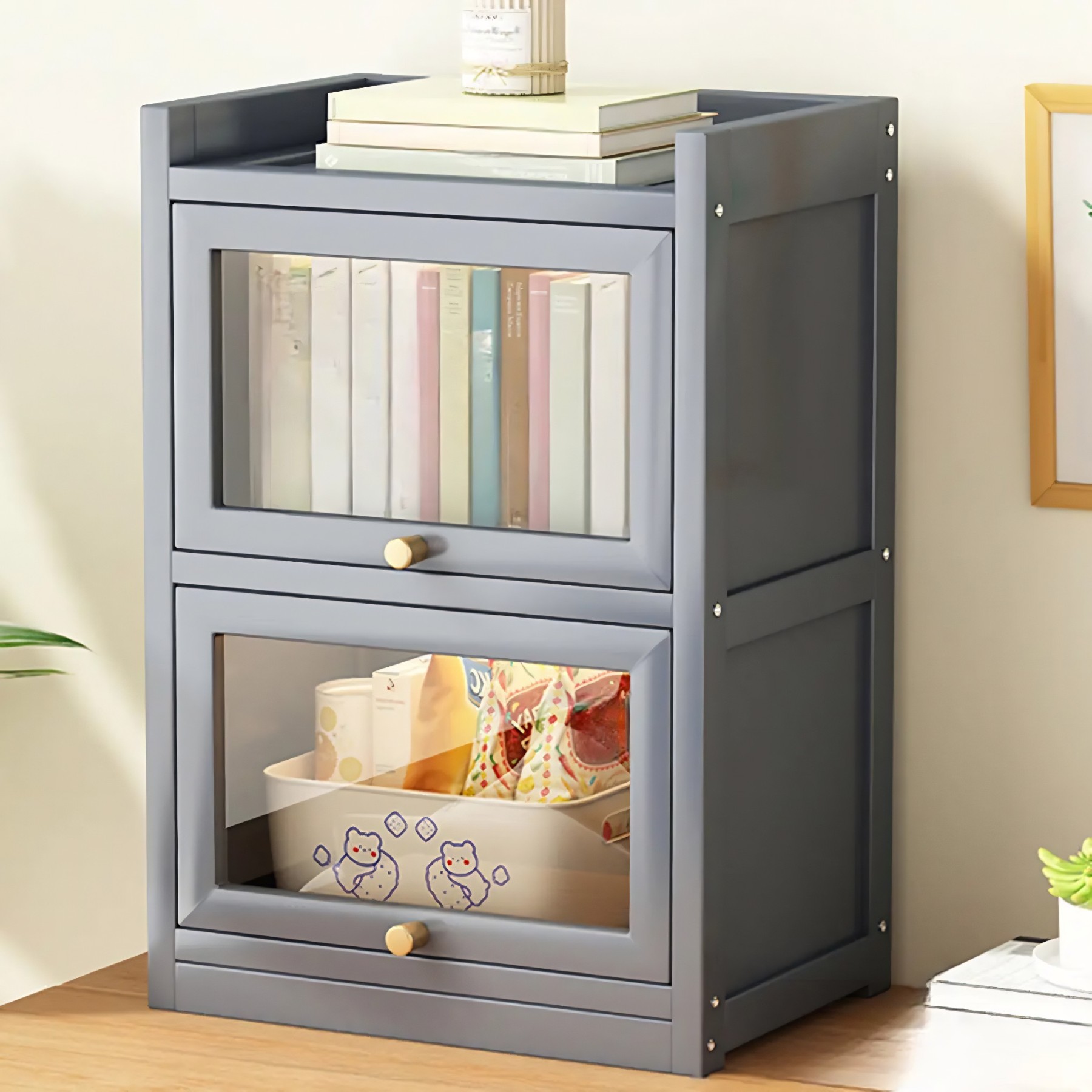 Vertical Closed-Back Cabinet Bookcase