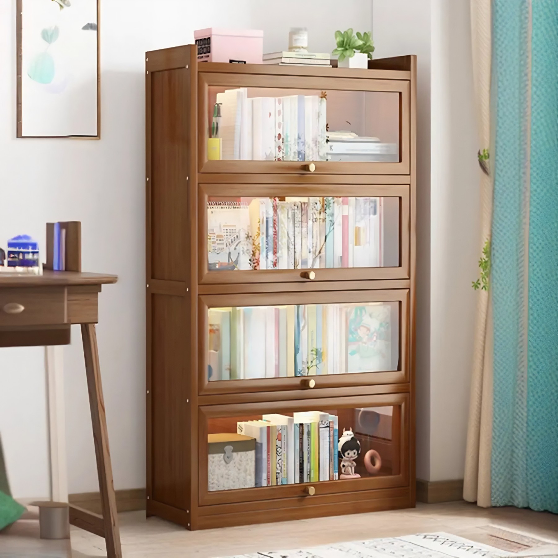 Vertical Closed-Back Cabinet Bookcase