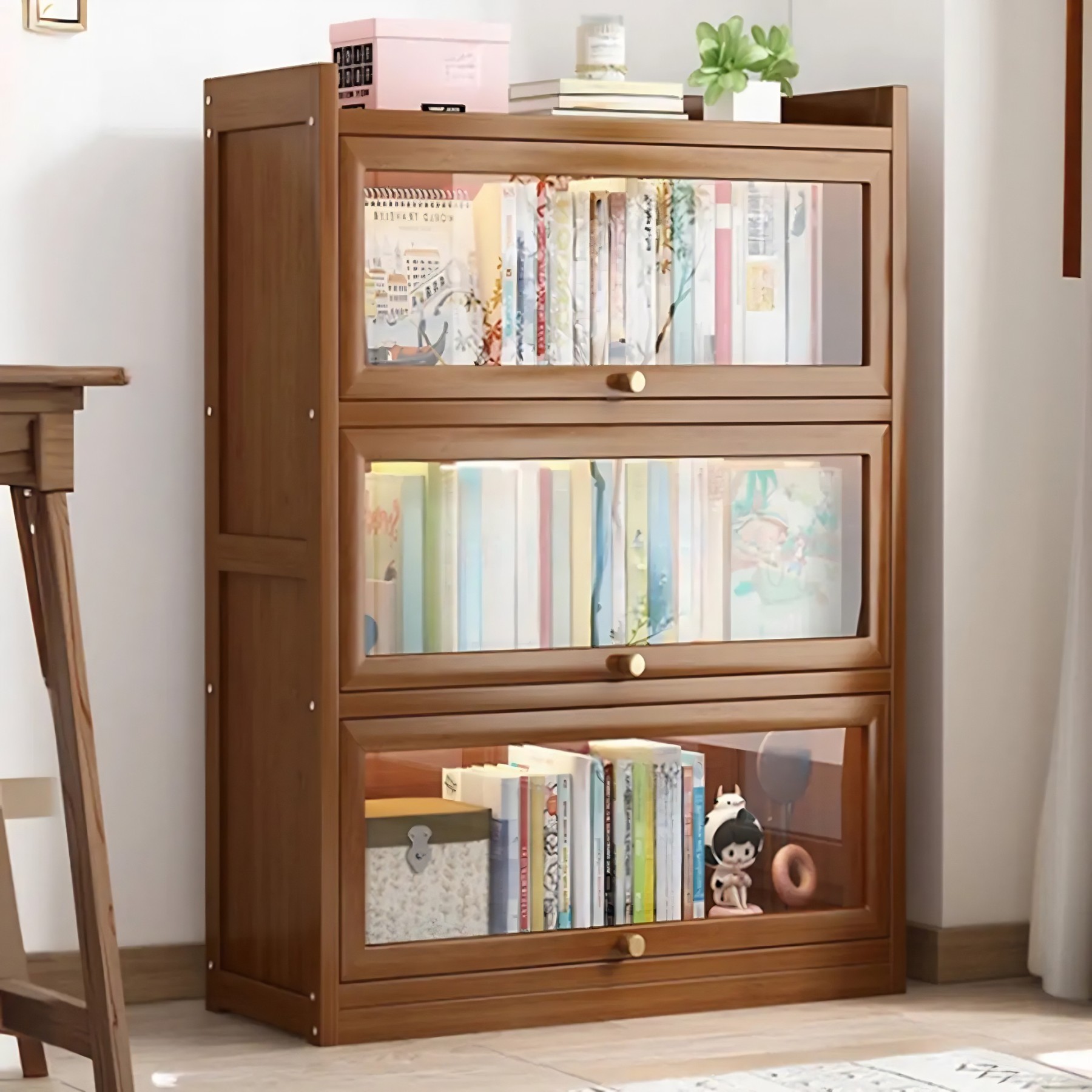 Vertical Closed-Back Cabinet Bookcase