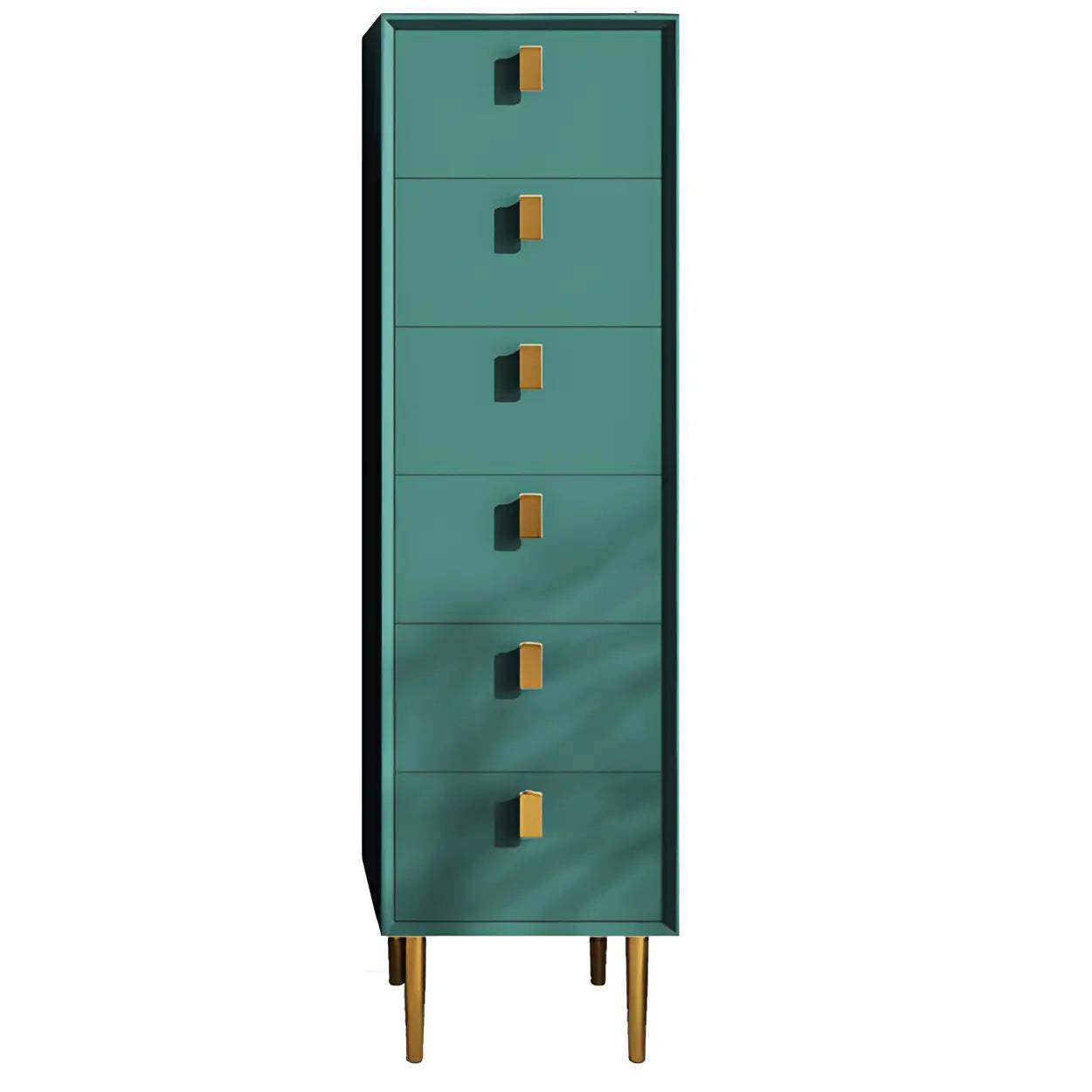 Vertical Pine Wood Dresser — Beige / 6