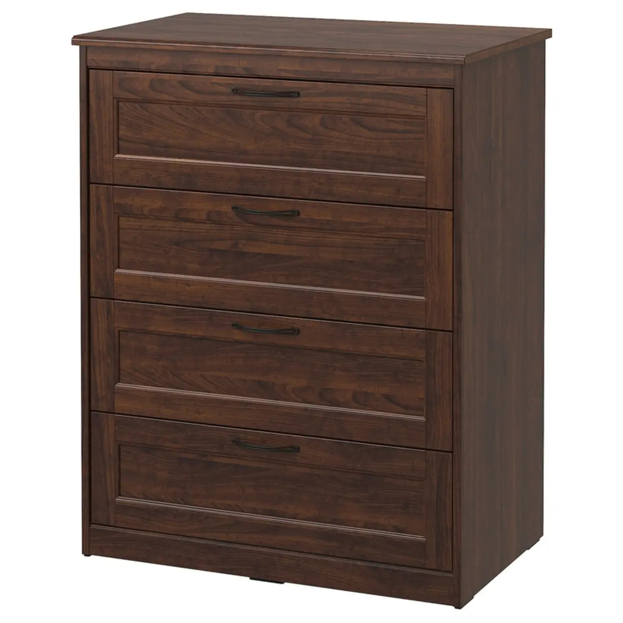 Brown Hardwood Vertical Storage Dresser — Brown