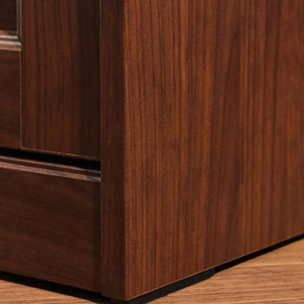 Brown Hardwood Vertical Storage Dresser