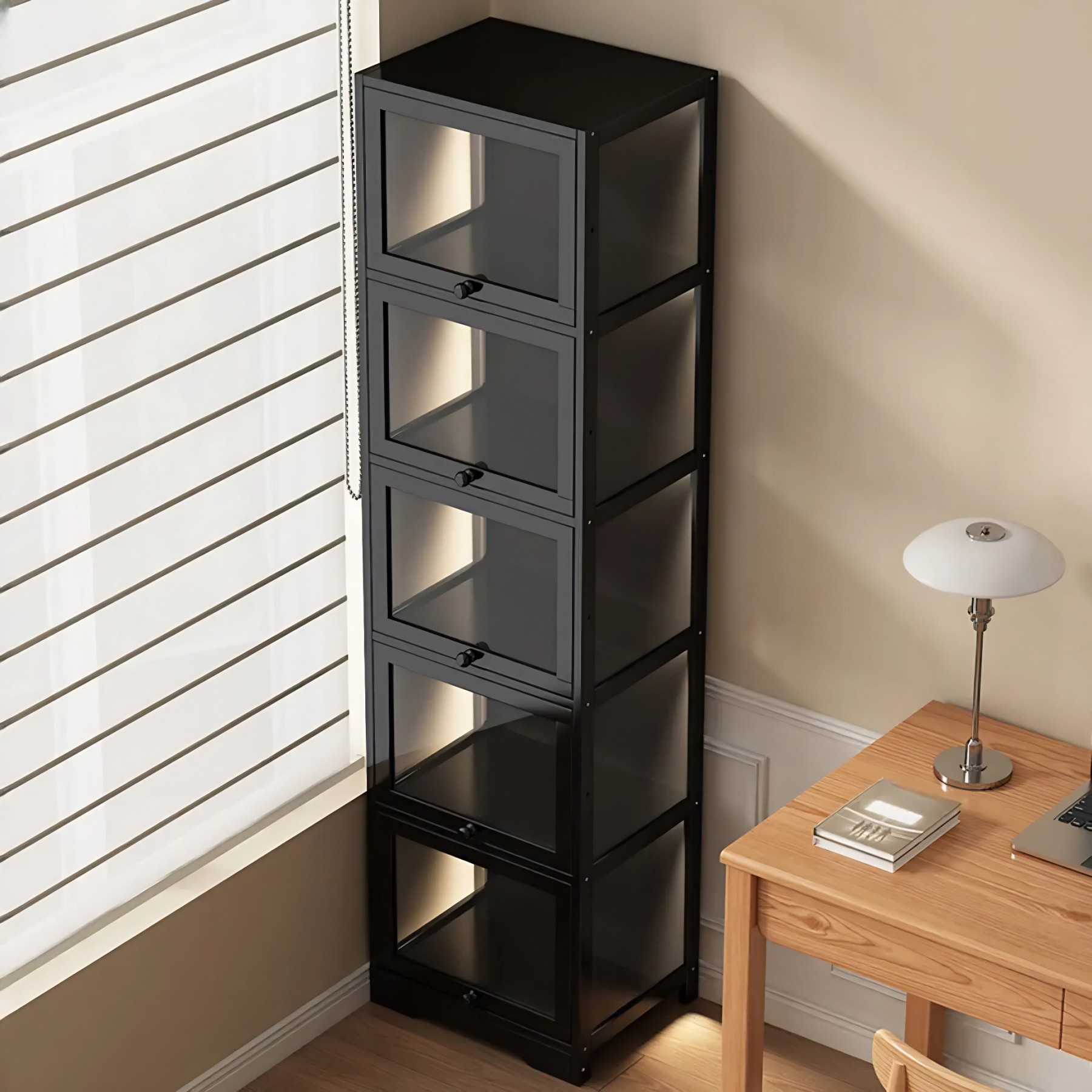 Vertical Narrow Display Bookcase