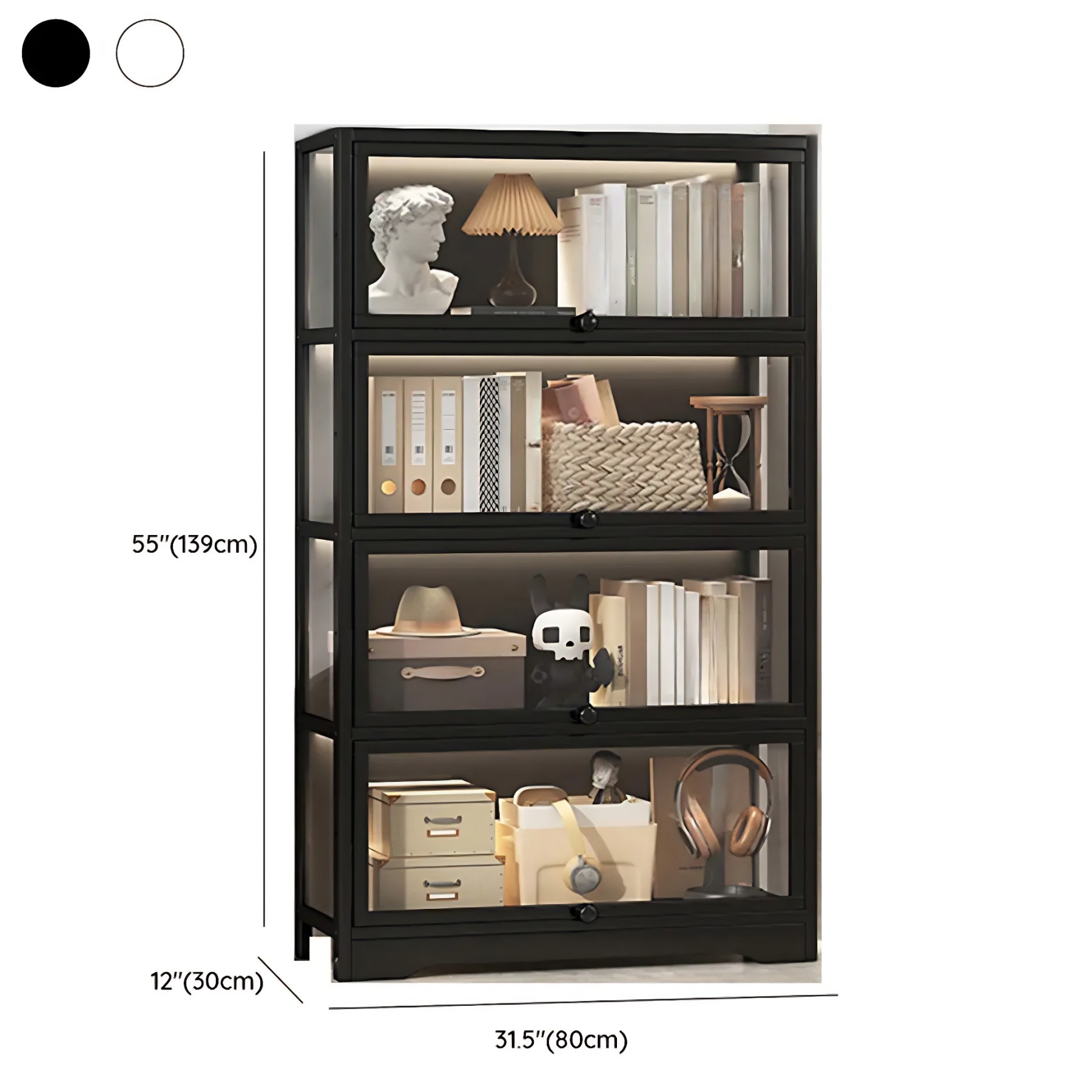 Vertical Narrow Display Bookcase