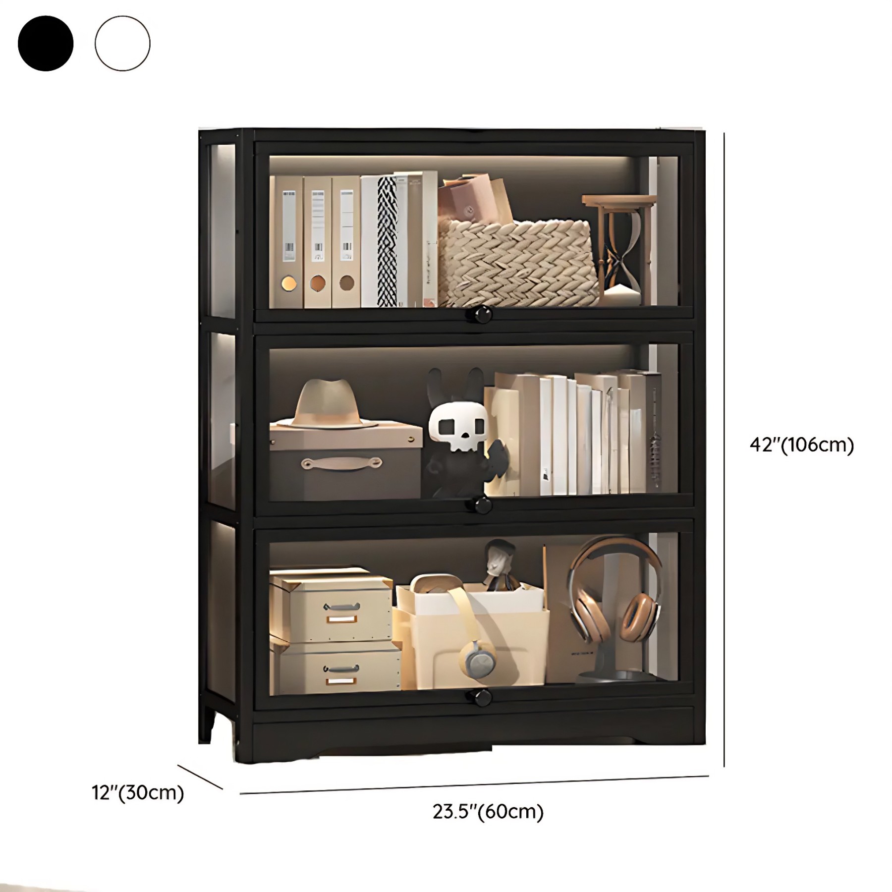 Vertical Narrow Display Bookcase