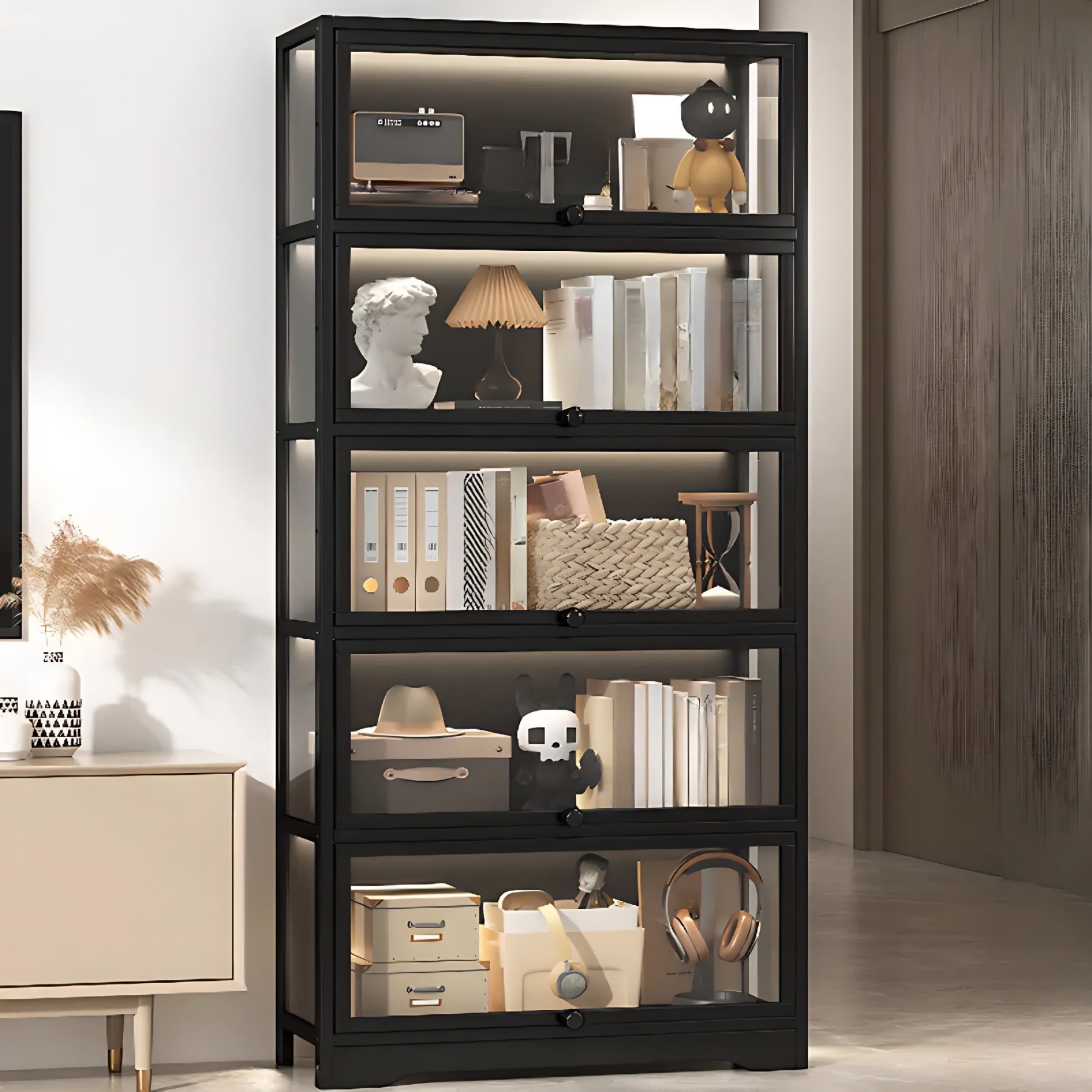 Vertical Narrow Display Bookcase