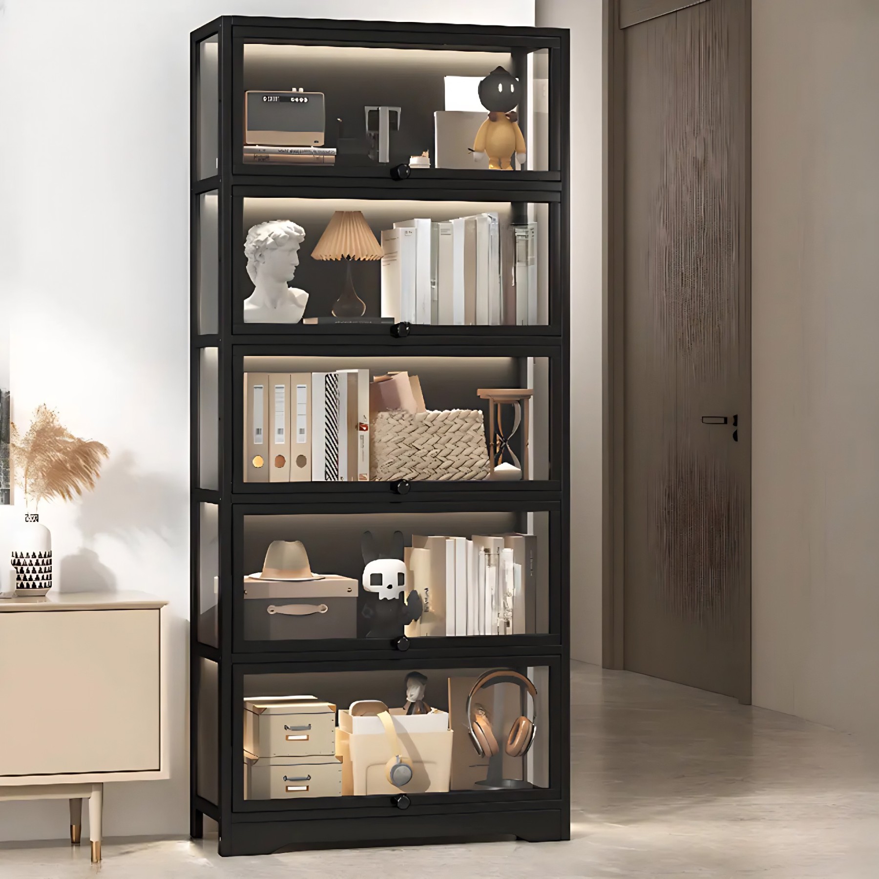 Vertical Narrow Display Bookcase