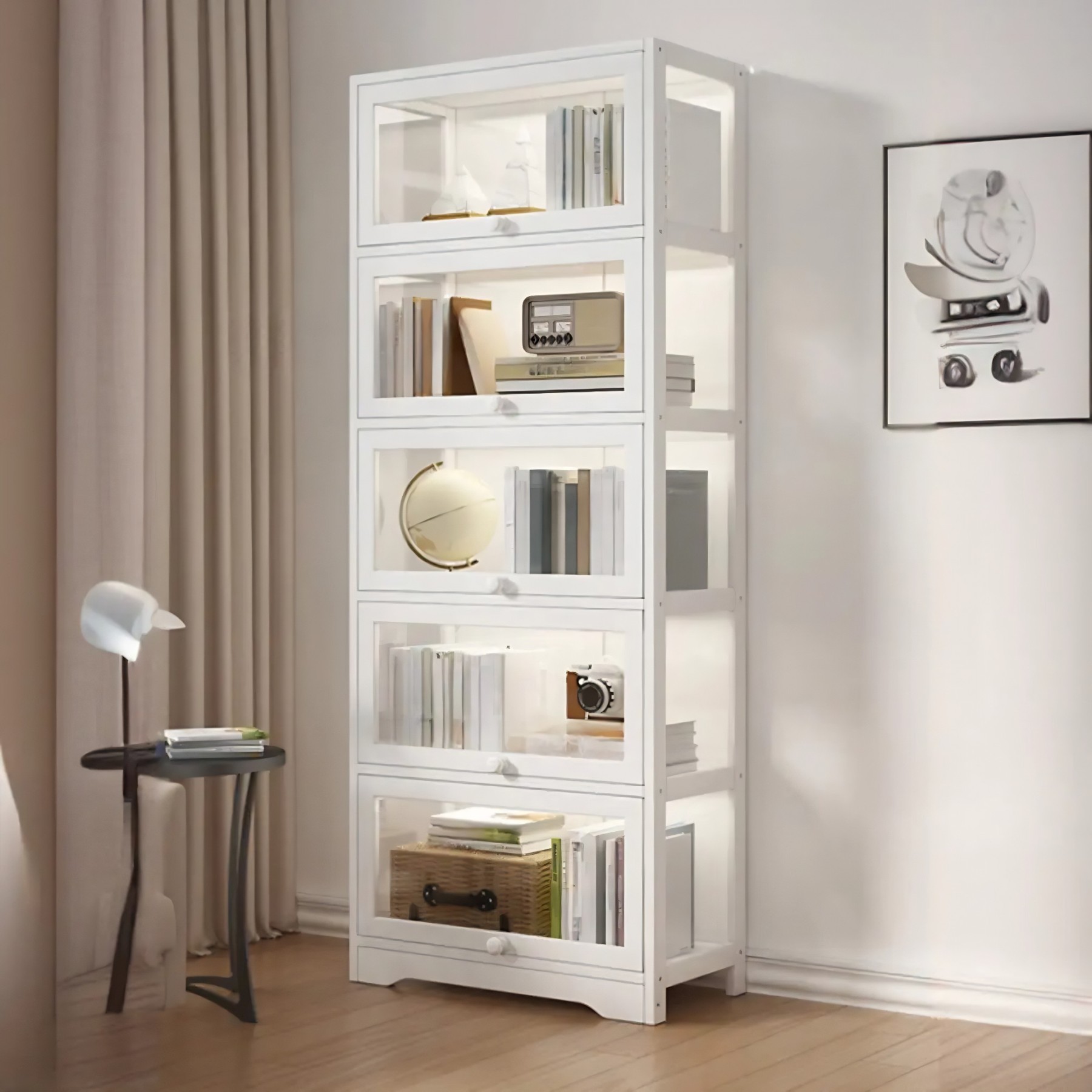 Vertical Narrow Display Bookcase