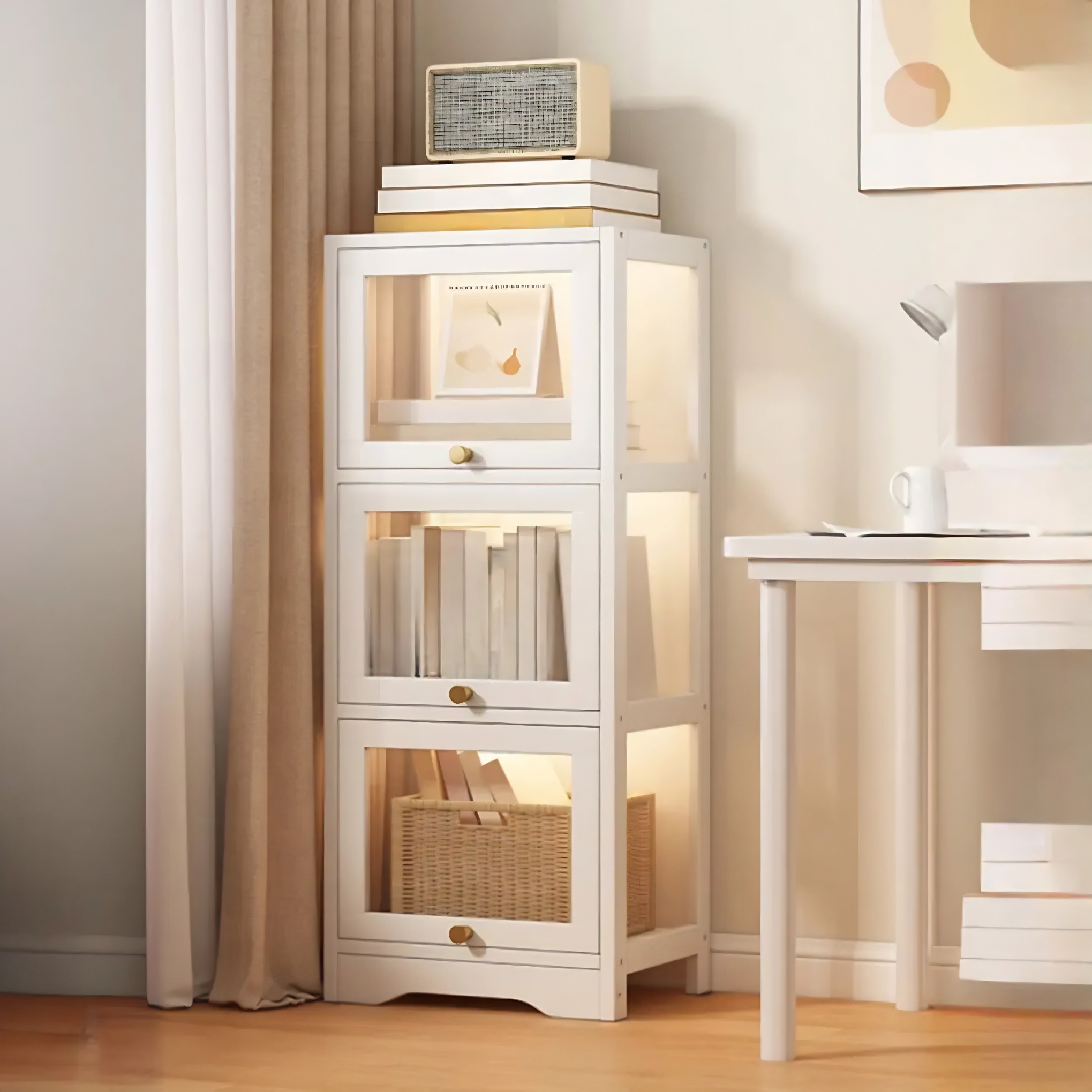 Vertical Narrow Display Bookcase
