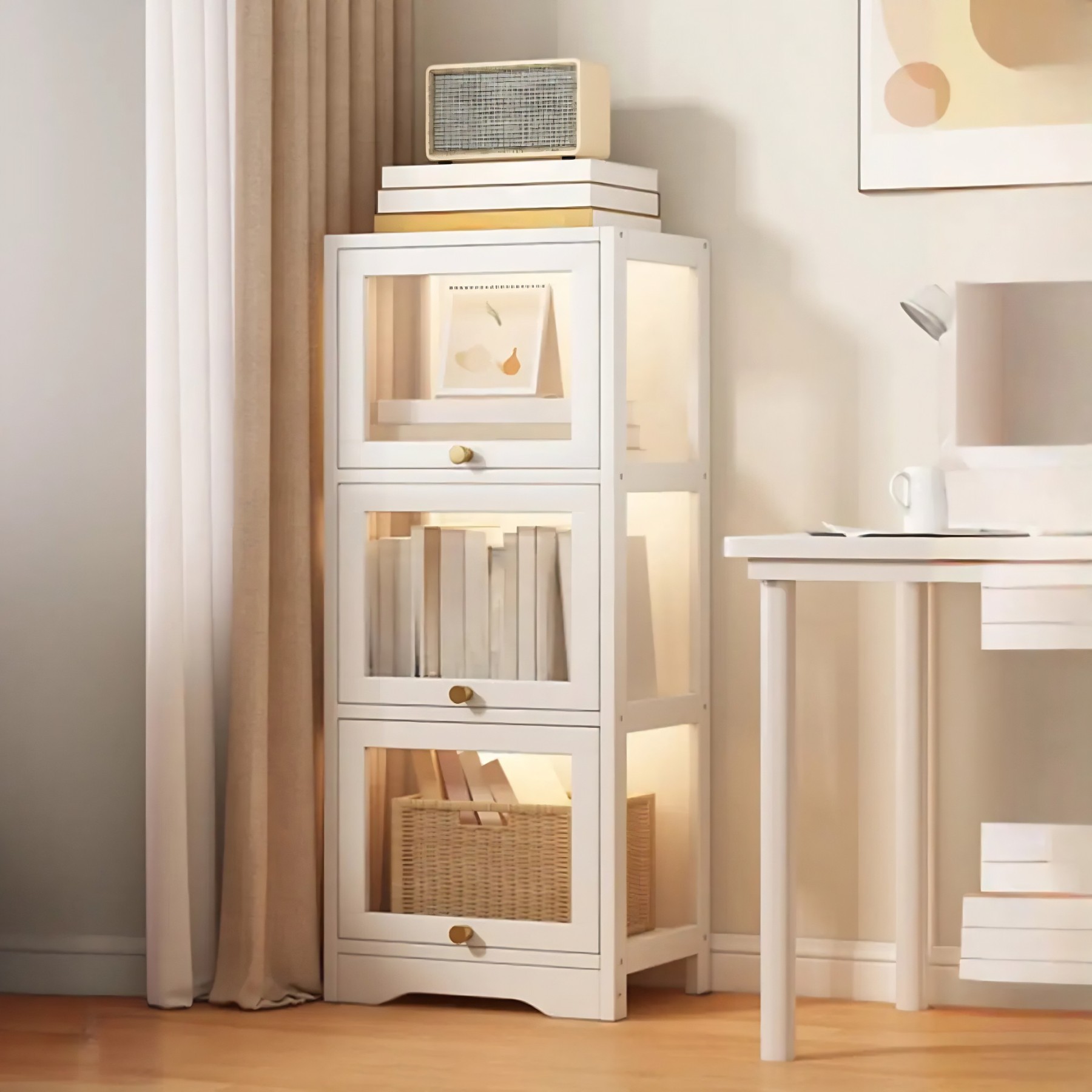 Vertical Narrow Display Bookcase