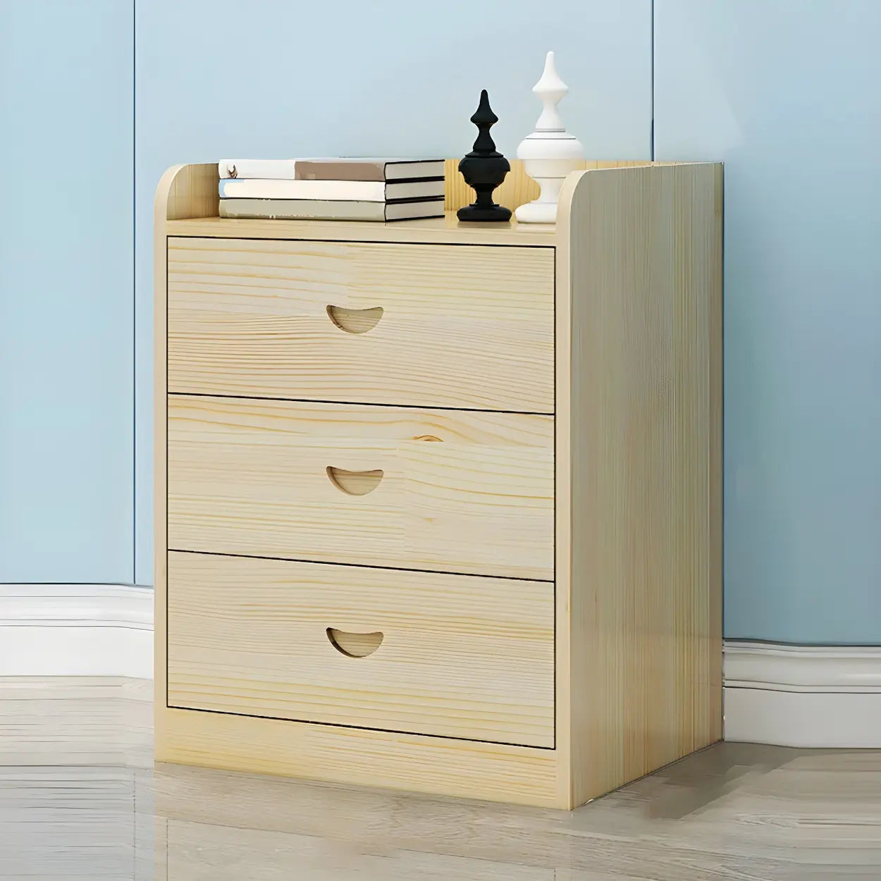Vertical Natural Wood Dresser — Unpainted