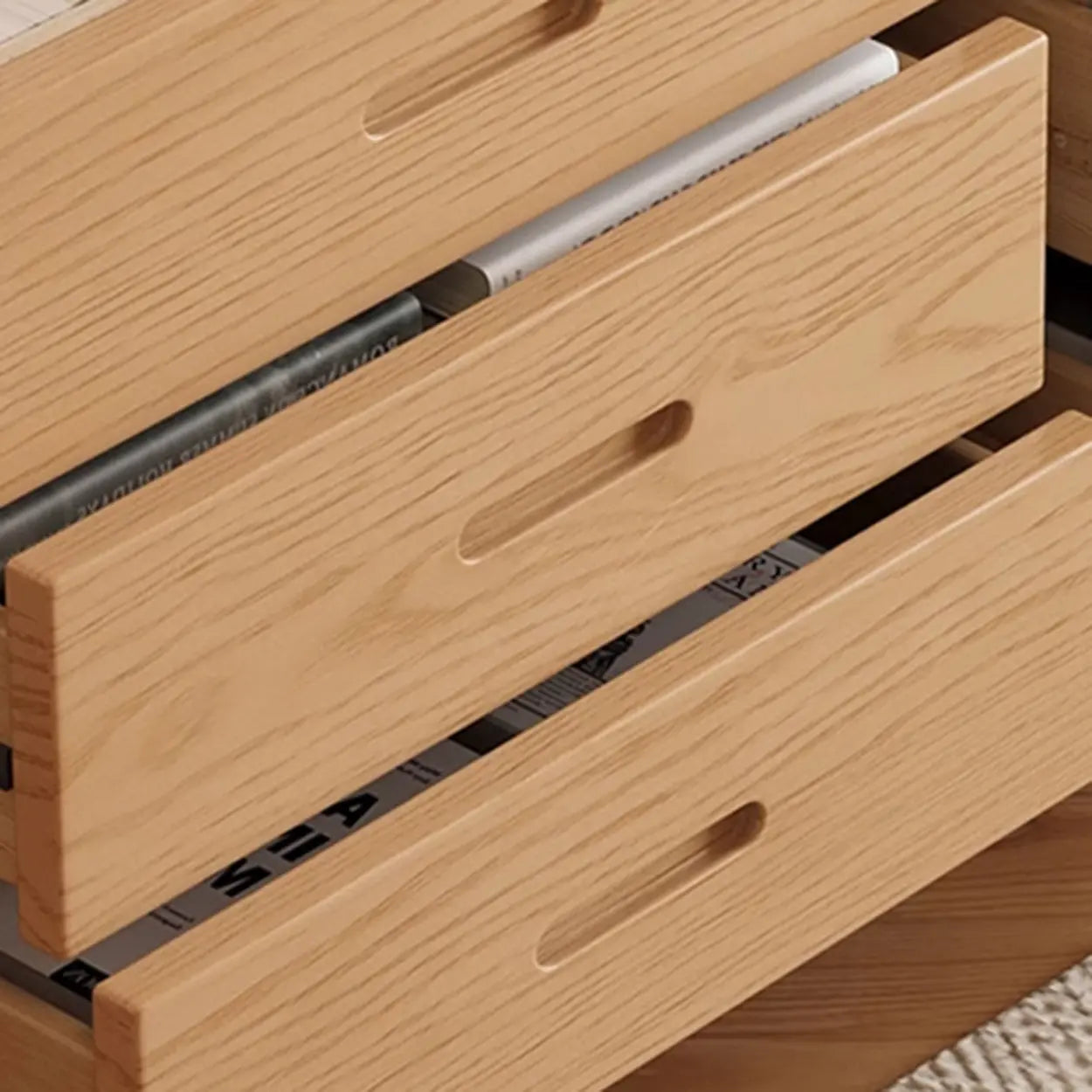 Natural Wood Vertical Drawer Bachelor Chest