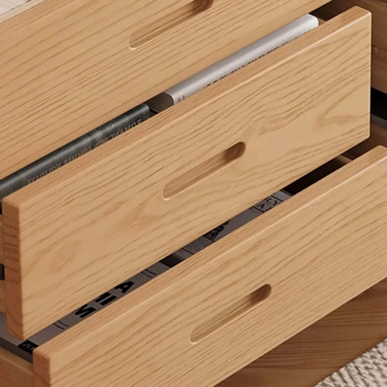 Natural Wood Vertical Drawer Bachelor Chest