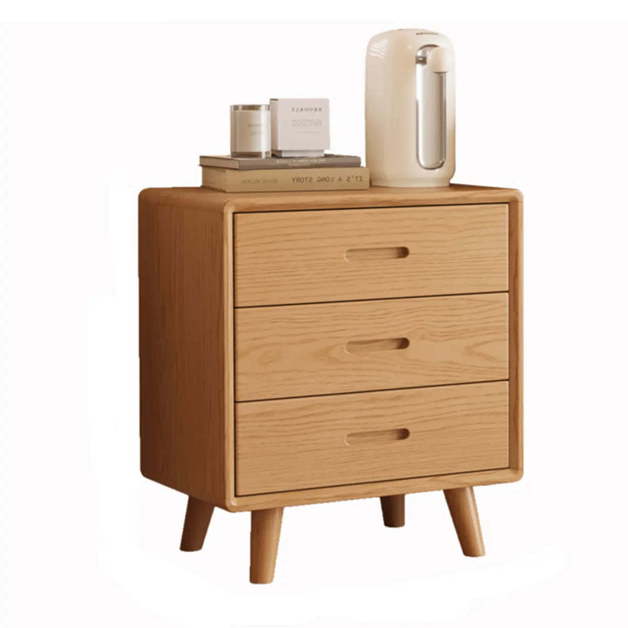 Natural Wood Vertical Drawer Bachelor Chest — Natural