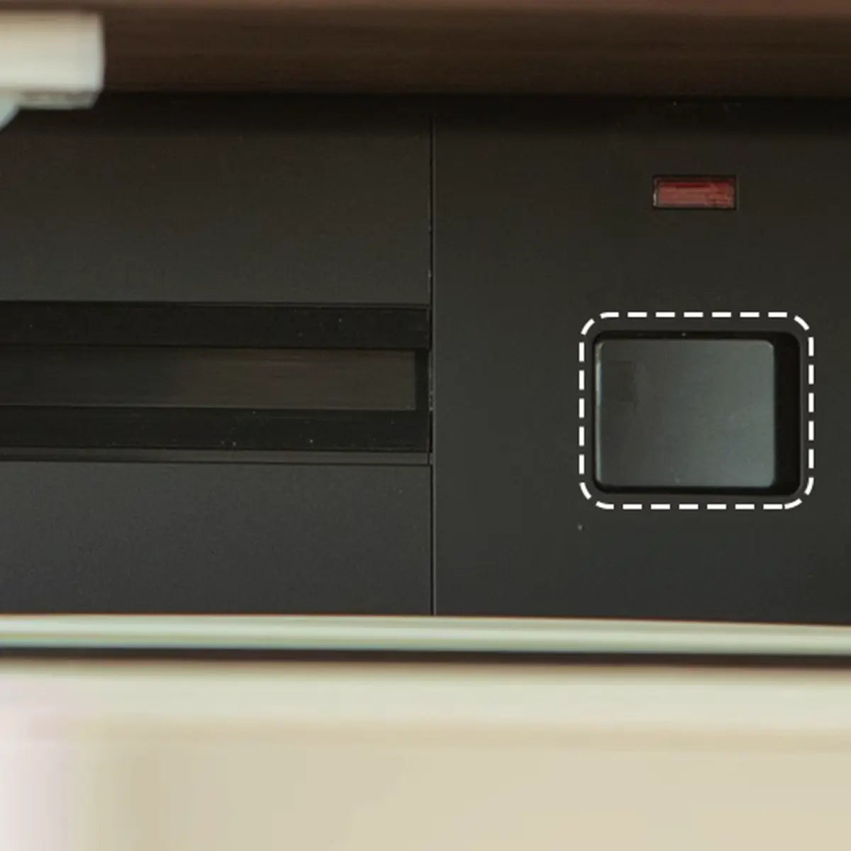 Vertical Walnut Stone Buffet with Cabinet