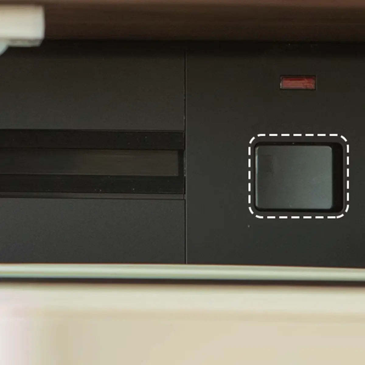 Vertical Walnut Stone Buffet with Cabinet