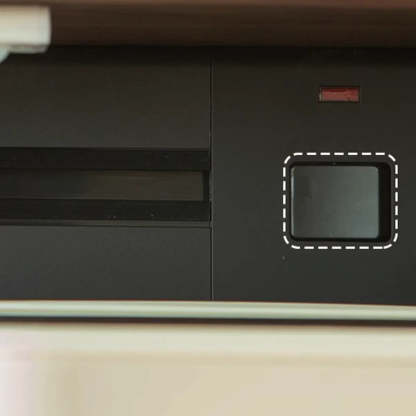 Vertical Walnut Stone Buffet with Cabinet