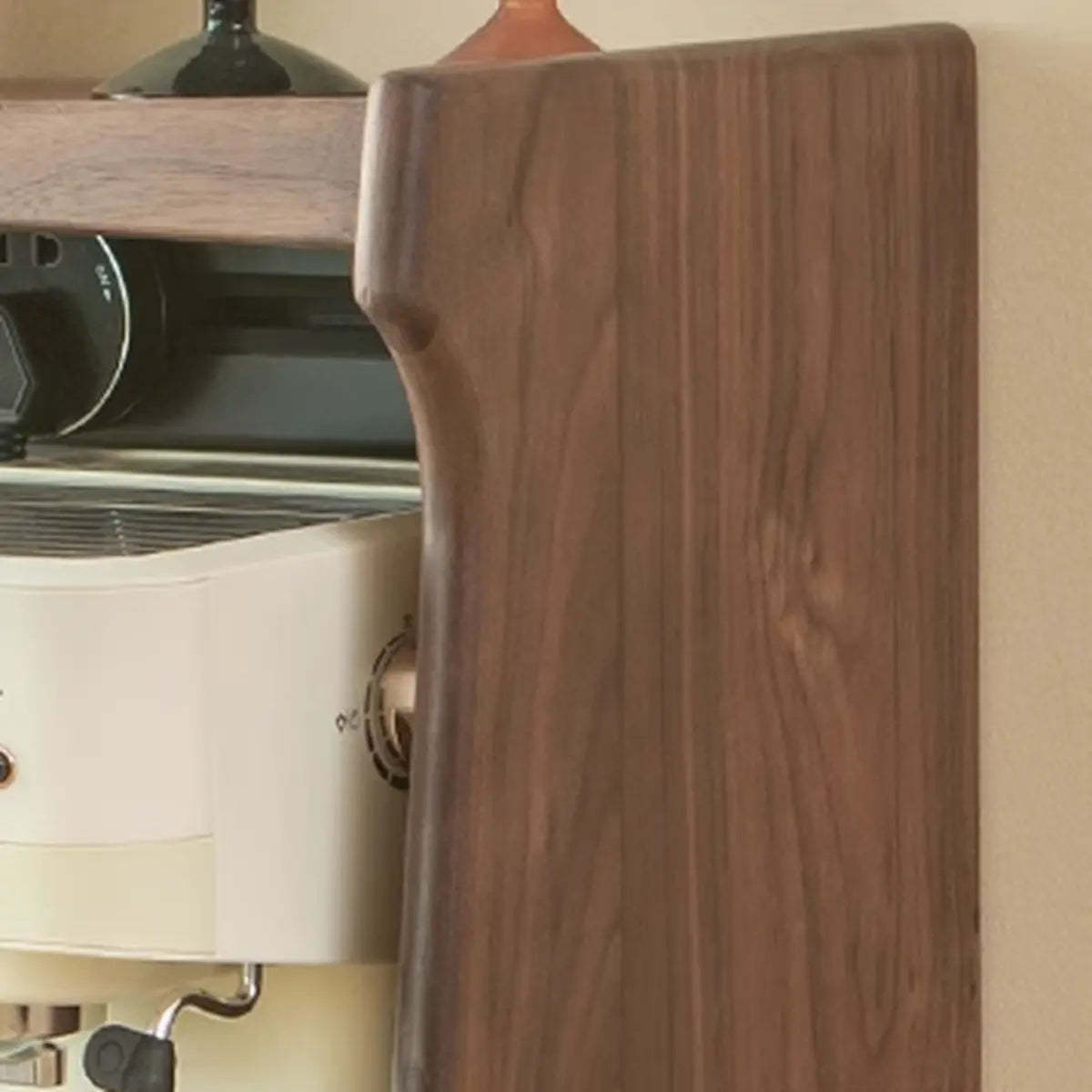 Vertical Walnut Stone Buffet with Cabinet