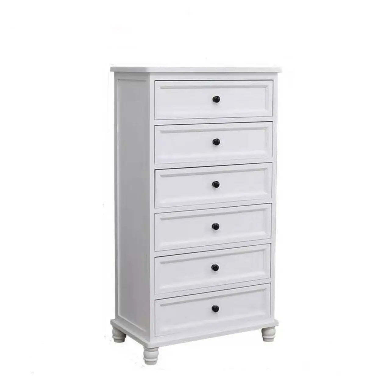 Lighom modern vertical 5-drawer white dressers in wood