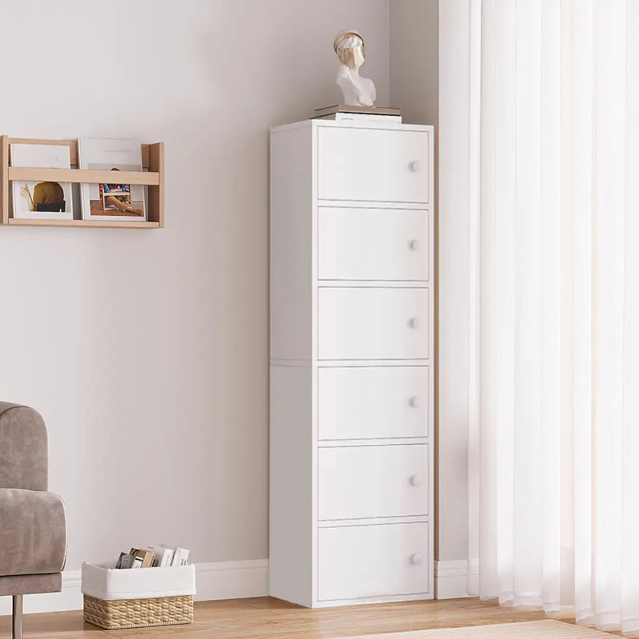 Vertical Wood Drawer Dresser