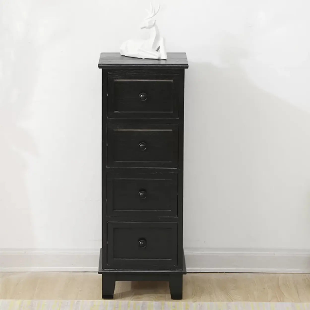 Lighom rustic handles dresser white dressers in metal — 12"L x 12"W x 31.5"H / Black & White