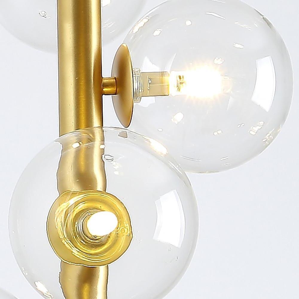 34'' Artistic Glass 7-light LED Modern Chandeliers Pendant Light Hanging Lamp-Lighom