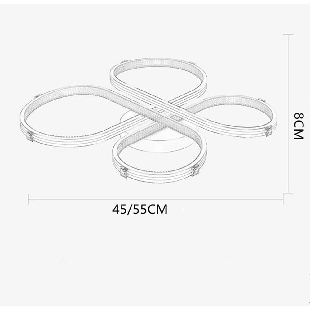 Circle Flower Design Dimmable LED Modern Ceiling Light Flush Mount Lighting-Lighom