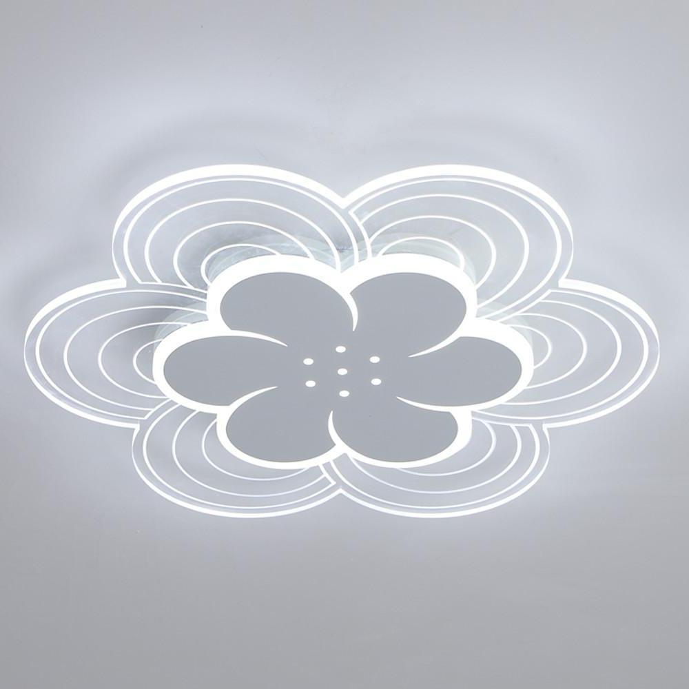 Flower Shapes Dimmable LED White Modern Ceiling Lights Flush Mount Lighting-Lighom